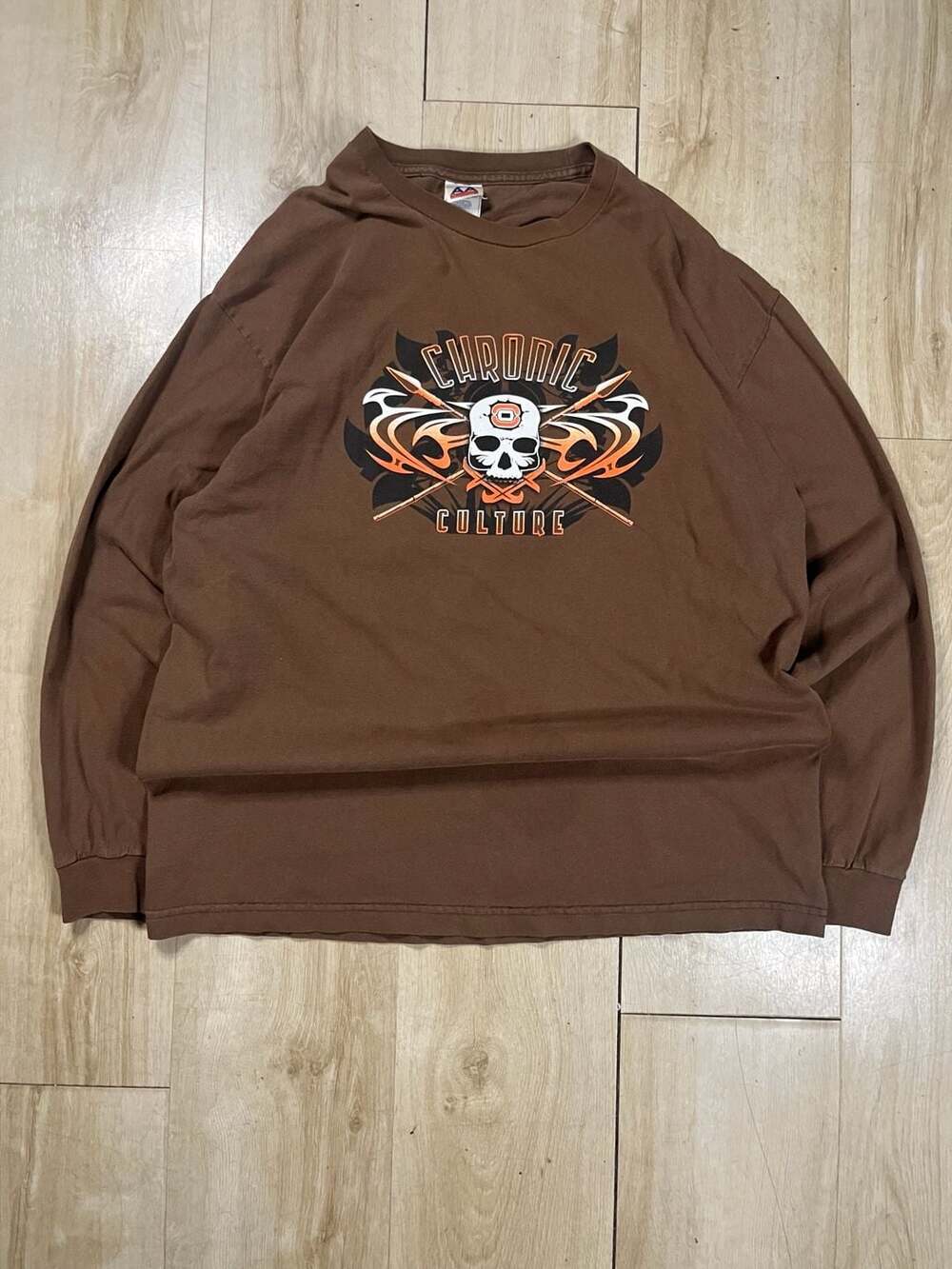 Alstyle Apparel & Activewear Chronic Culture Long Sleeve Shirt Size XL Brown